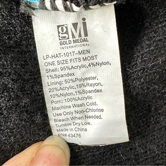 COLORADO Blue and Gray Men's Beanie Knit Hat - Picture 3 of 3